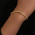 Bracciale Rigido con Zirconi Gold & Silver – Elegante e Luminoso