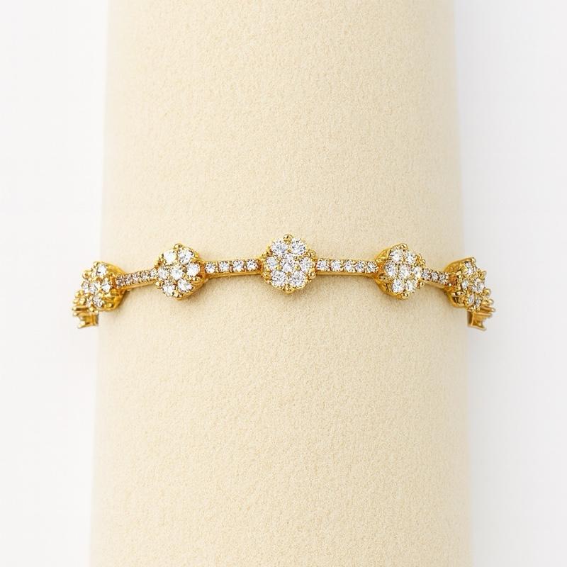 Bracciale “Diamond Bloom” – Silver & Gold