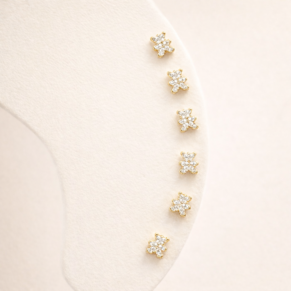 Teddy Shine” – Orecchini Orsetto Brillanti (Gold / Silver)