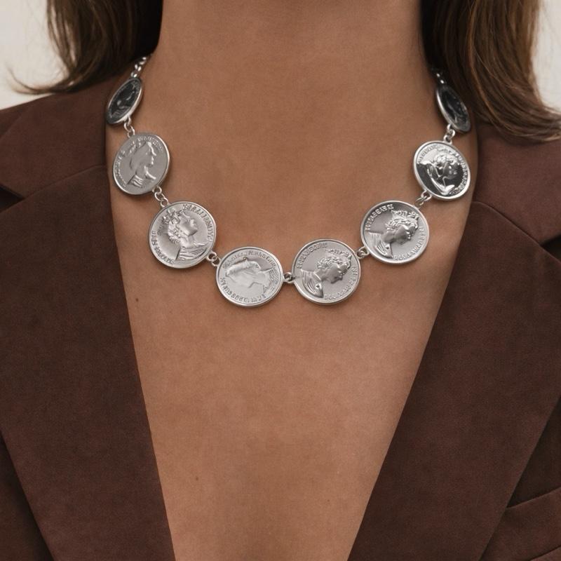 Collana Imperial Coin Silver – Monete Classiche Design Elegante