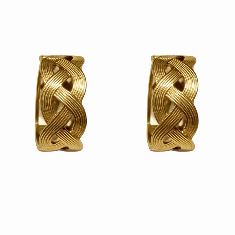 Orecchini Intreccio Aurea Gold – Design Elegante e Luminoso