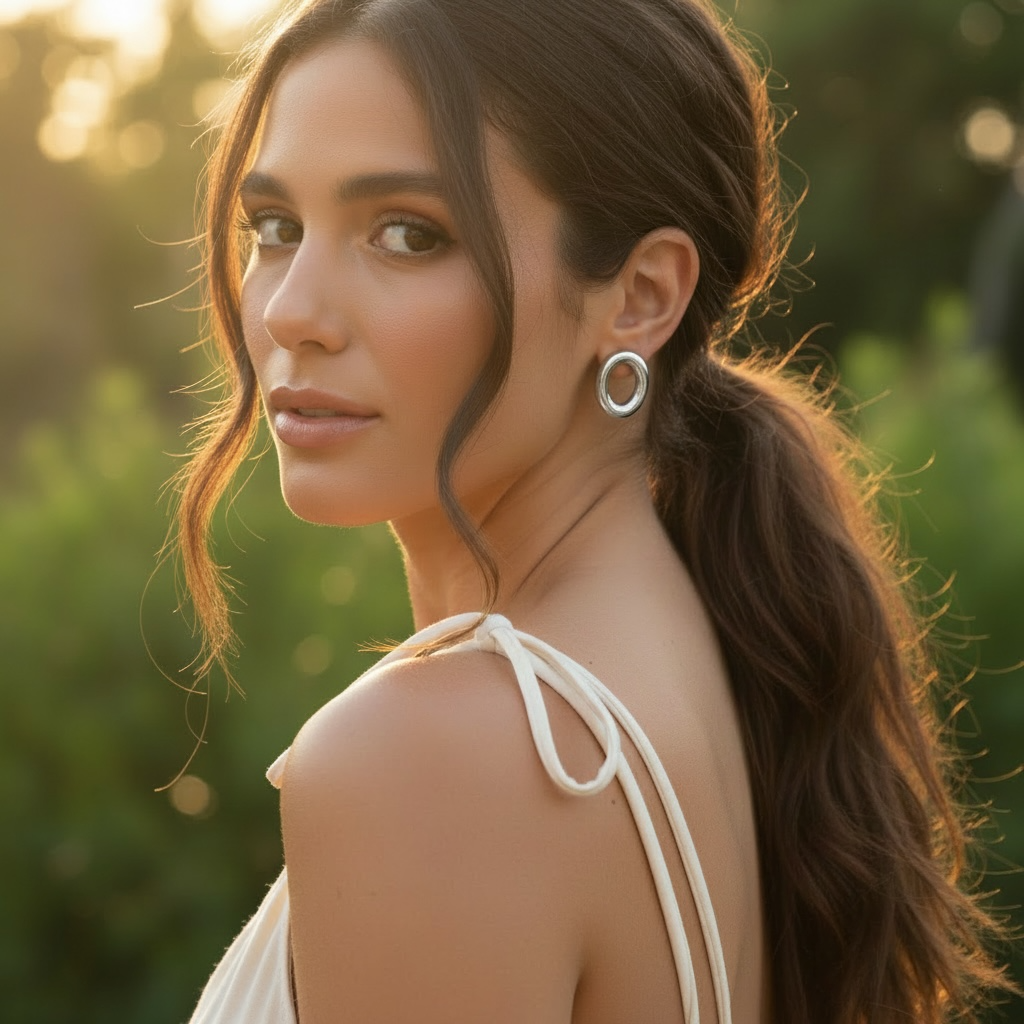 Orecchini Cerchio Minimal Gold & Silver – Design Elegante e Moderno