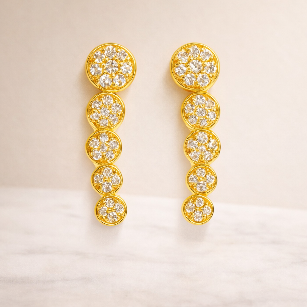 Orecchini “Gocce di Luce”  Disponibili in Gold e Silver