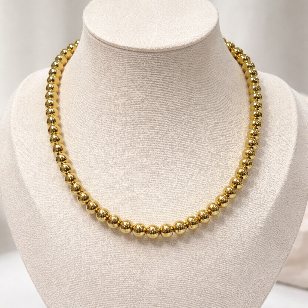 Collana Sfere Gold e Silver – Collana Donna Elegante in Acciaio Inossidabile