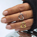 Anello Cuore Aperto – Oro/Argento | Bijoux Regolabile & Minimal Chic