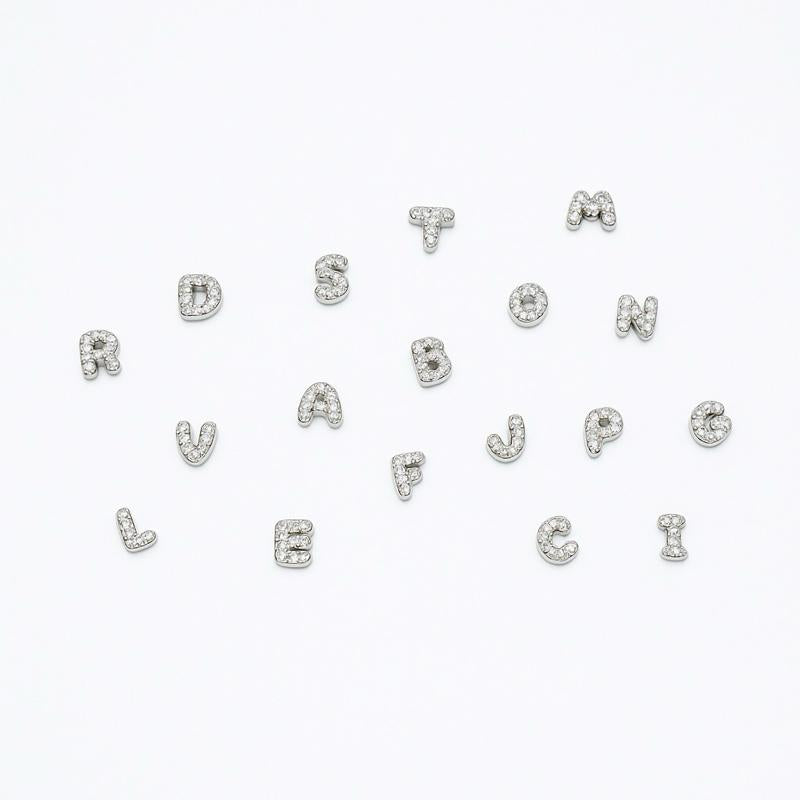 Lettere Alphabet Mini – Silver & Gold Zircon Collection