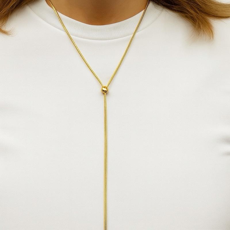 Collana Bijoux Lunga Minimal – Regolabile, Elegante e Ultra Chic